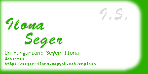 ilona seger business card